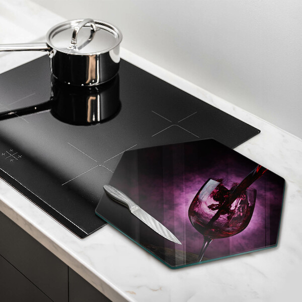 Üveg vágódeszka Egy pohár bor