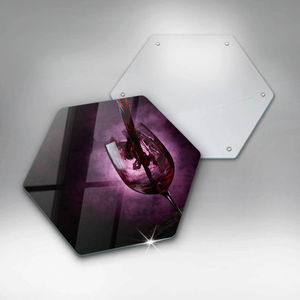 Üveg vágódeszka Egy pohár bor