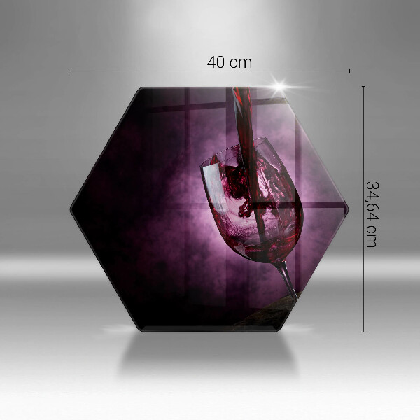 Üveg vágódeszka Egy pohár bor