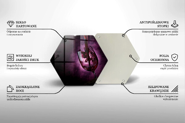 Üveg vágódeszka Egy pohár bor