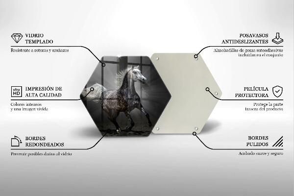 Üveg vágódeszka Ló vágta