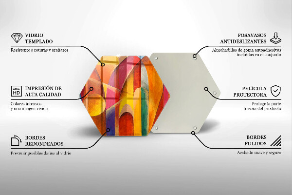 Üveg vágódeszka Színes absztrakció