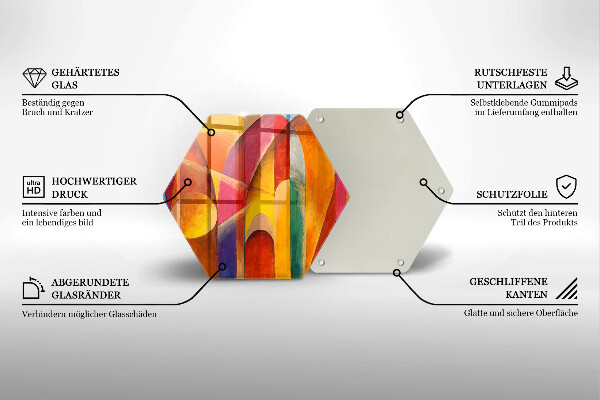 Üveg vágódeszka Színes absztrakció