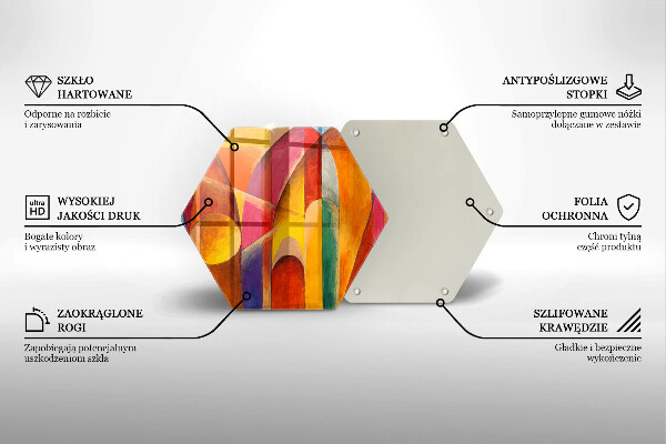 Üveg vágódeszka Színes absztrakció