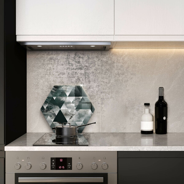 Üveg vágódeszka Háromszögek és víz