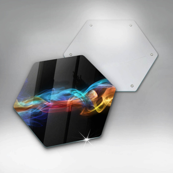 Üveg vágódeszka Színes füst