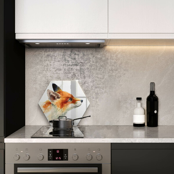 Üveg vágódeszka Festett róka