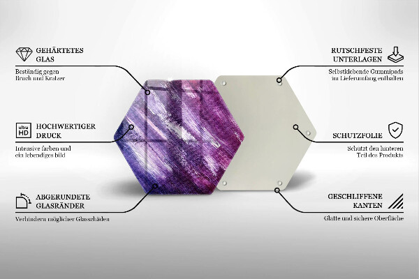 Üveg vágódeszka Festék absztrakció