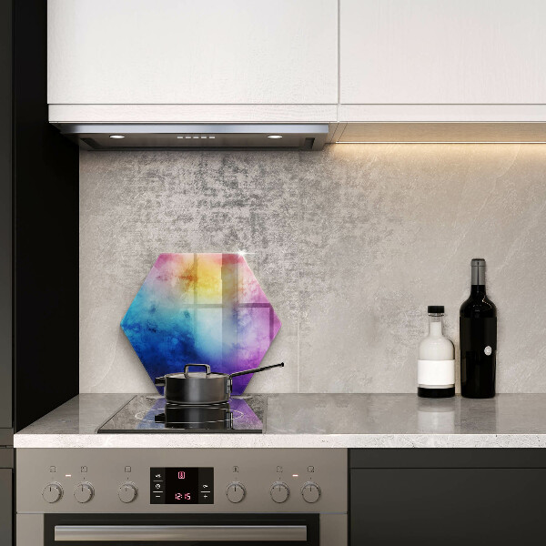 Üveg vágódeszka Szivárvány akvarell fröccsenések