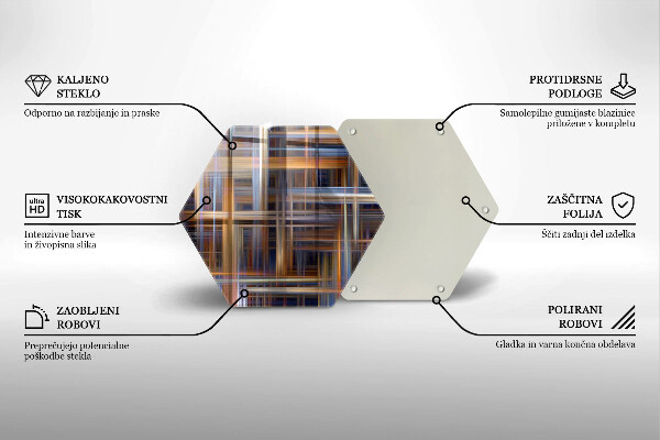Üveg vágódeszka Absztrakt festék vonalak