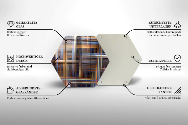 Üveg vágódeszka Absztrakt festék vonalak