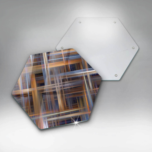 Üveg vágódeszka Absztrakt festék vonalak