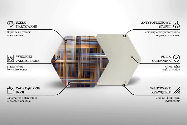 Üveg vágódeszka Absztrakt festék vonalak