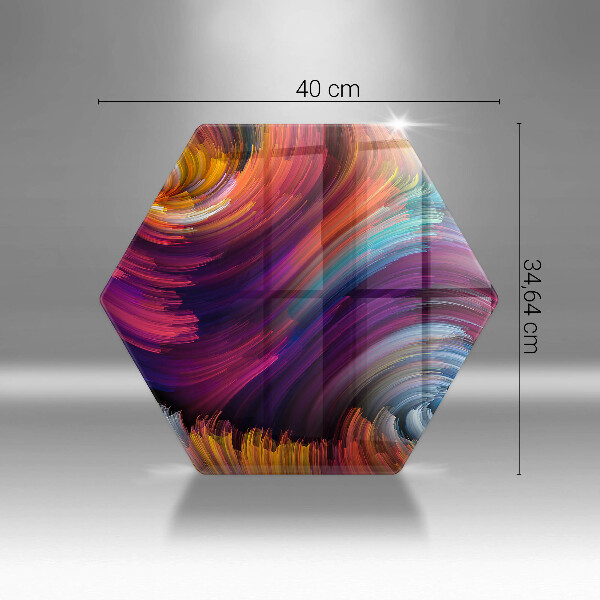 Üveg vágódeszka Színes kiemelések