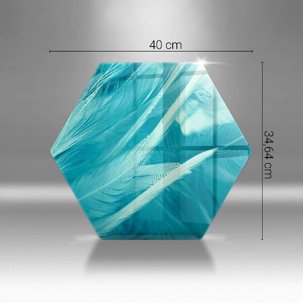 Üveg vágódeszka Finom tollak