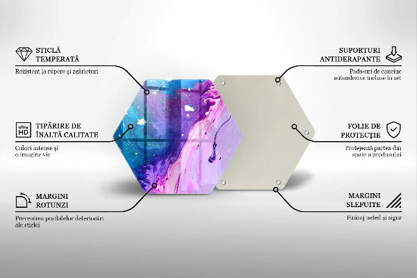 Üveg vágódeszka Absztrakciós tinták