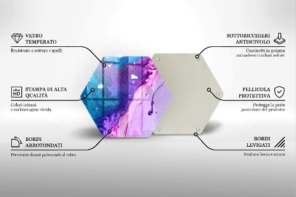 Üveg vágódeszka Absztrakciós tinták