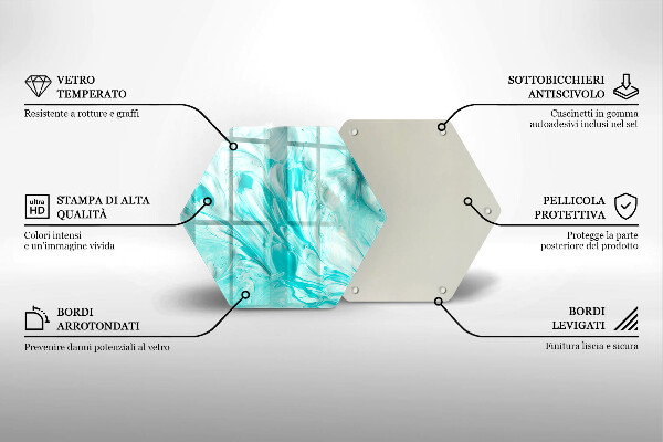 Üveg vágódeszka Absztrakciós festékek