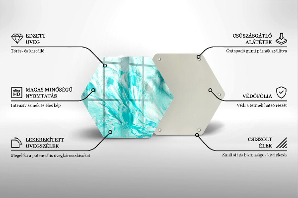 Üveg vágódeszka Absztrakciós festékek