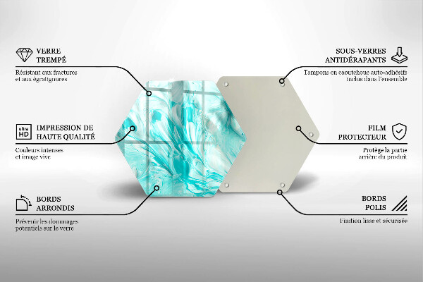 Üveg vágódeszka Absztrakciós festékek