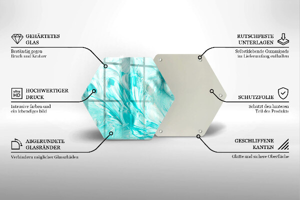 Üveg vágódeszka Absztrakciós festékek