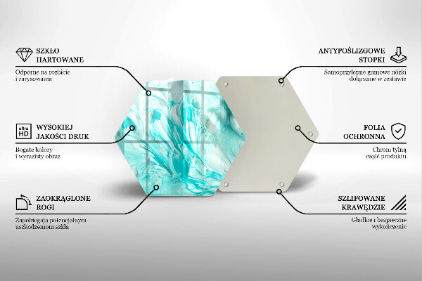 Üveg vágódeszka Absztrakciós festékek