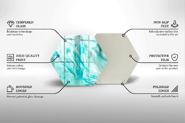 Üveg vágódeszka Absztrakciós festékek