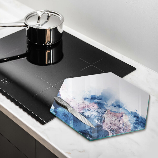 Üveg vágódeszka Absztrakt festett hegyek