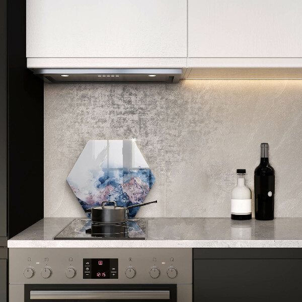 Üveg vágódeszka Absztrakt festett hegyek