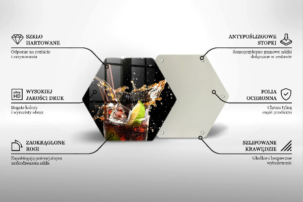 Üveg vágódeszka Igyál jéggel