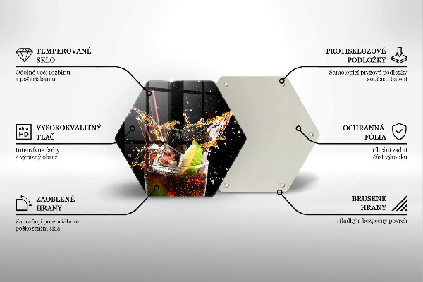 Üveg vágódeszka Igyál jéggel