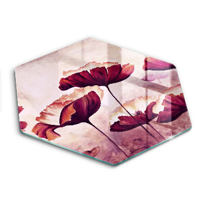 Üveg vágódeszka Virágfestés