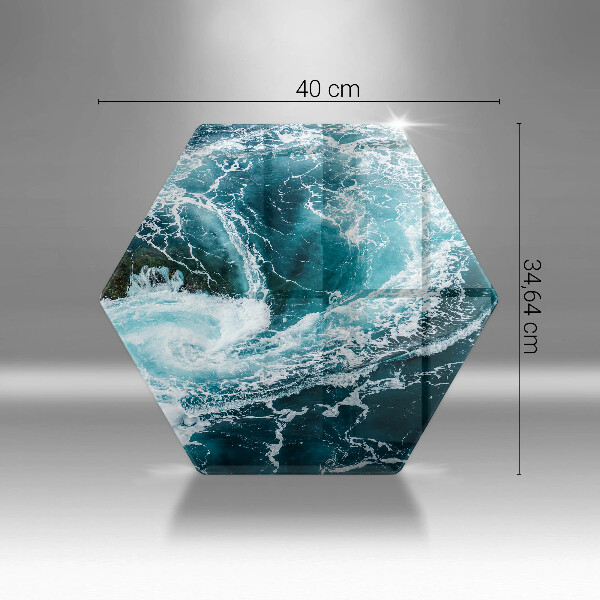 Üveg vágódeszka Habzó vízhullámok