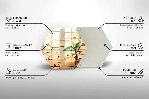 Üveg vágódeszka Magányos növény