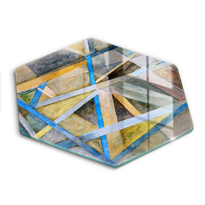 Üveg vágódeszka Festett vonalak absztrakció