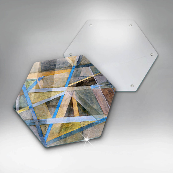 Üveg vágódeszka Festett vonalak absztrakció