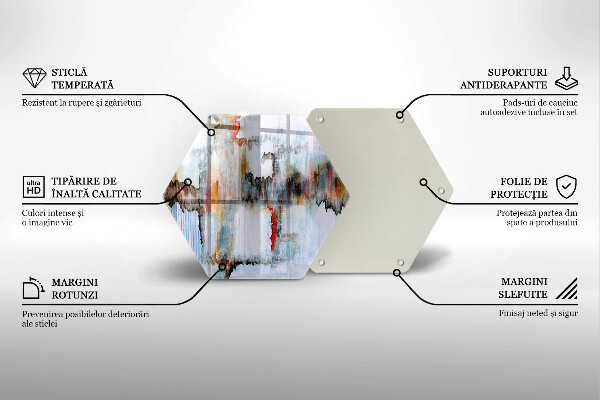 Üveg vágódeszka Absztrakciós festékek