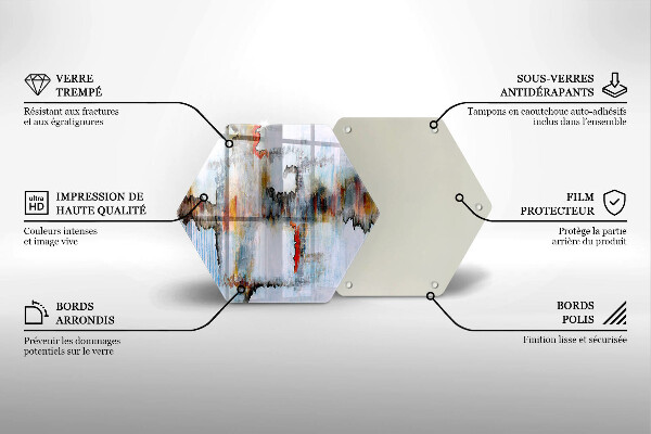 Üveg vágódeszka Absztrakciós festékek