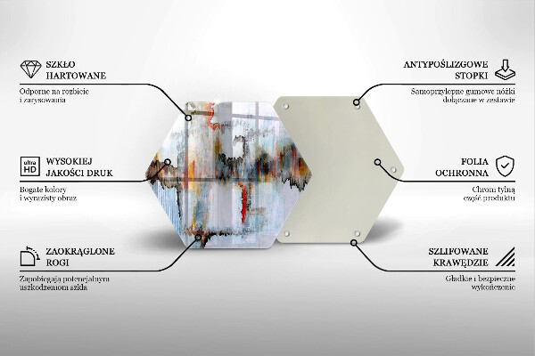 Üveg vágódeszka Absztrakciós festékek