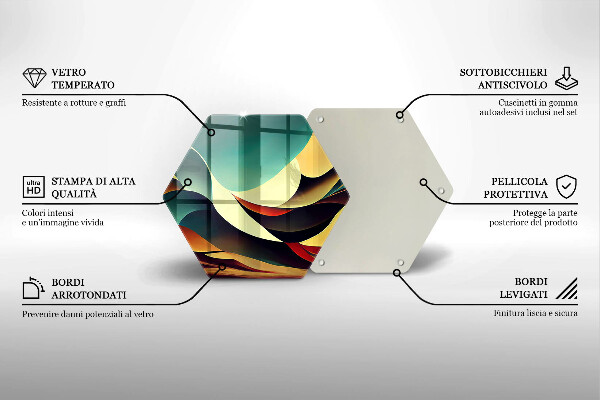 Üveg vágódeszka Alakzat absztrakció