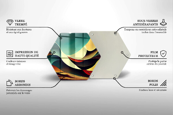 Üveg vágódeszka Alakzat absztrakció