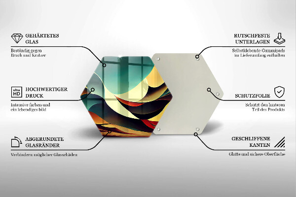 Üveg vágódeszka Alakzat absztrakció