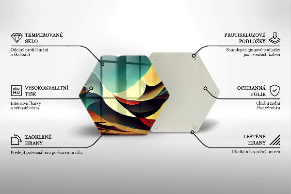 Üveg vágódeszka Alakzat absztrakció