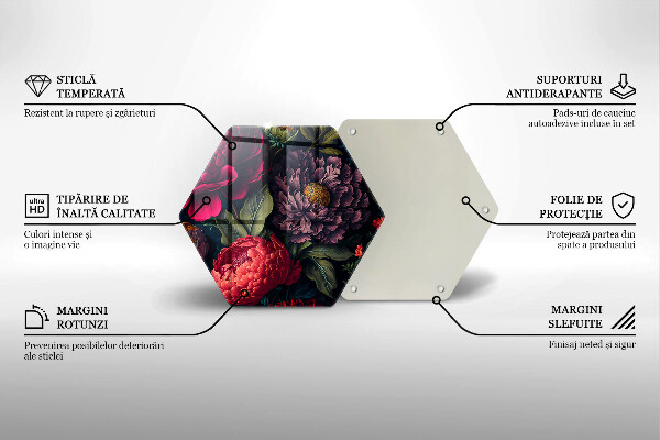 Üveg vágódeszka Gyönyörű virágok