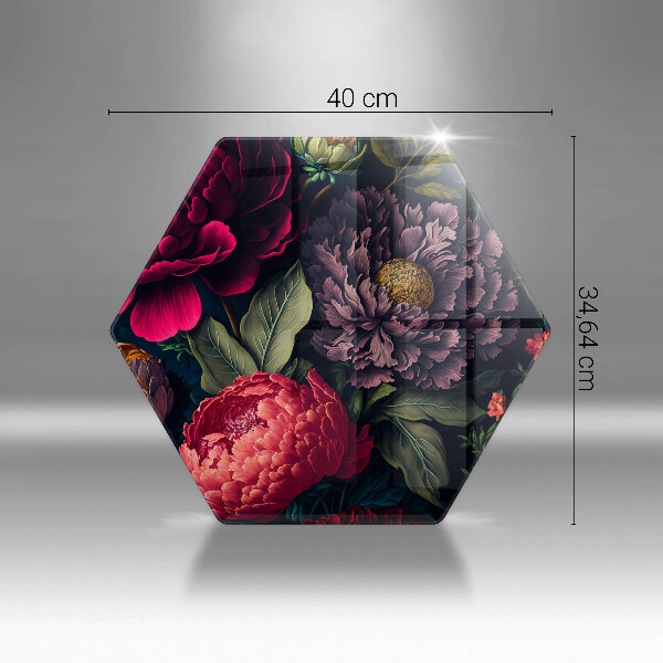 Üveg vágódeszka Gyönyörű virágok