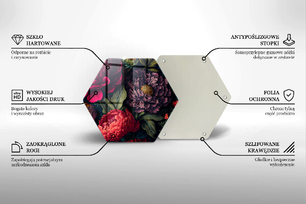 Üveg vágódeszka Gyönyörű virágok