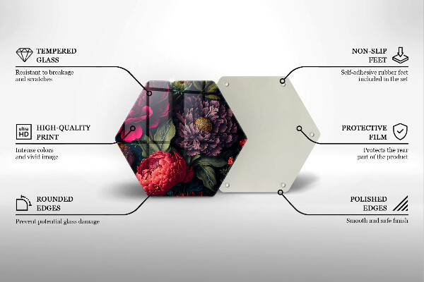 Üveg vágódeszka Gyönyörű virágok