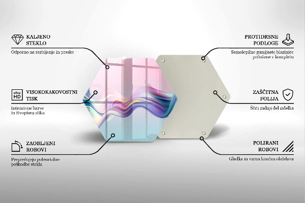 Üveg vágódeszka Pasztell absztrakció