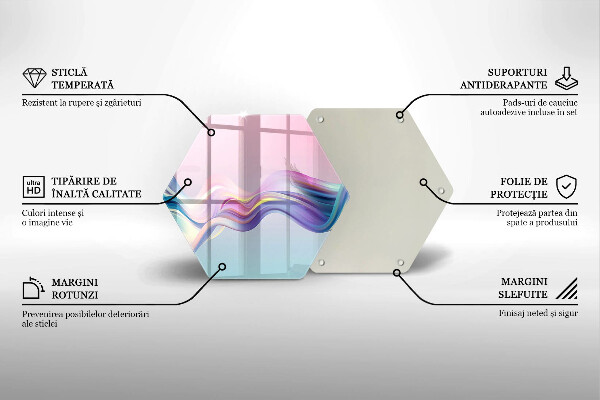Üveg vágódeszka Pasztell absztrakció