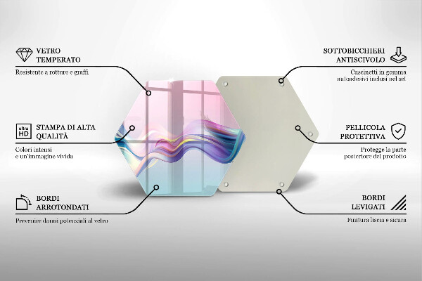 Üveg vágódeszka Pasztell absztrakció